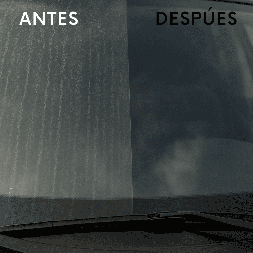 cristal pulido antes y despues